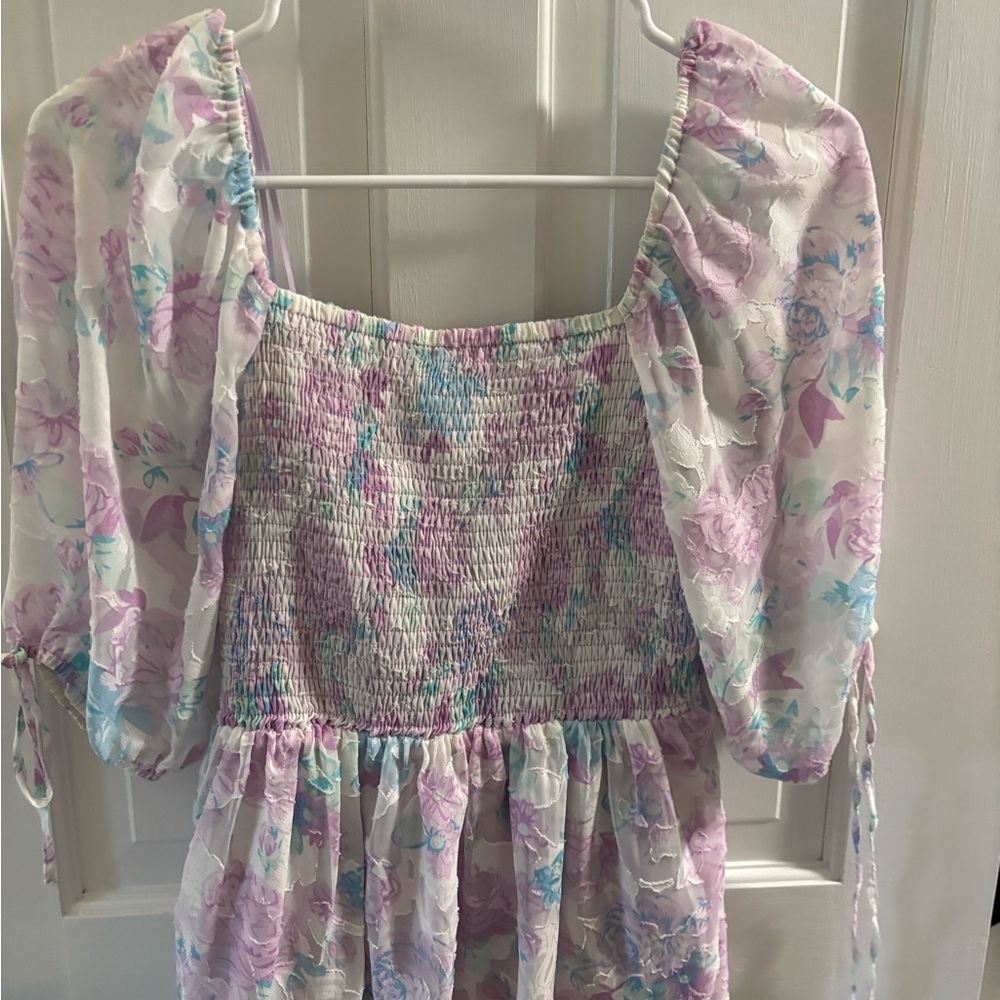 Skies Are Blue Pastel Floral Blouse - Picture 4 of 4